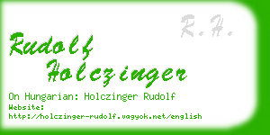 rudolf holczinger business card